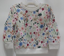 Garanimals Toddler Girls&#39; Long Sleeve Floral Print Fleece Top, Multicolor Sz 24M - £9.34 GBP