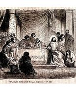 Jesus Christ Go In Peace 1841 Victorian Woodcut Religious Antique Art DWZ3A - €42,96 EUR