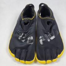 Fila Sport Skele-toes Movement Water Athletic Shoes Black Yellow Mens 7 EUC - £23.94 GBP