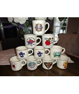 10pc VTG Boy Scout Coffee Mug Set BSA Sunny Land Council 70&#39;s-80&#39;s Centr... - $59.39