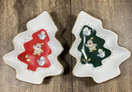 Kato Kogei Japan Ceramic Christmas Candy Dish Set Trinket - $25.99