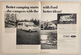 1969 Print Ad Ford Pickup Truck Campers,Bronco,Club Wagon Van Campers - $19.51