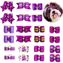 Colorful Small Dog Hair Bows Rubber Band Cute Cat Hair Grooming Accessor... - $13.94