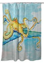Betsy Drake Gold Octopus Shower Curtain - £86.03 GBP