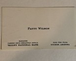 Valley National Bank Vintage Business Card Tucson Arizona bc9 - £3.17 GBP