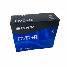 Sony DVD + R 10 Pack Recordable Discs 120 min 4.7 GB Blank New Sealed - £18.92 GBP