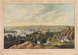 13986.Decor Poster.Room interior wall art.Bid eye view early Georgetown D.C - £12.19 GBP+