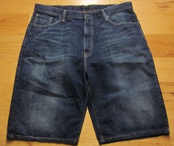 LEVI&#39;S 569 Loose Dark Blue Denim Shorts Men&#39;s size W40 L13&quot; 100% Cotton EUC - £31.50 GBP