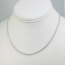16.5&quot; Tiffany &amp; Co 3mm Large Link Rolo Chain Necklace - £182.62 GBP
