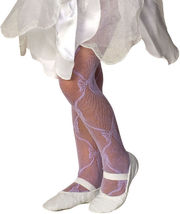 Rubies Girl&#39;s Fancy Fashion Dance Mesh Bow Tights - White, Blue, Pink, Lilac - £5.11 GBP