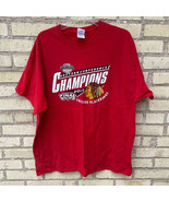 Chicago Blackhawks 2015 Western Conference Champions Red T-Shirt Size XL... - $10.64