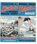 Paignton House on Lake Rosseau Brochure Port Carling Muskoka Canada 1960 - £29.59 GBP