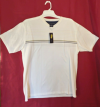 Tommy Hilfiger Shirt Large L size V neck white - £15.34 GBP
