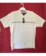 Tommy Hilfiger Shirt Large L size V neck white - £15.37 GBP