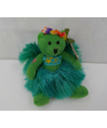 HAWAIIAN COLLECTIBLES BABY FLOWER TEDDY BEAR KUKUI GREEN BEARFOOT PASSPO... - £15.68 GBP