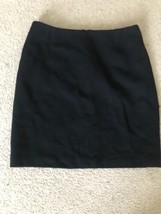Vintage Eddie Bauer Black Wool Blend Straight Lined Pencil Skirt Size 14... - £19.44 GBP