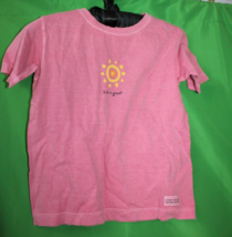 Life Is Good Girls Sun Image Pink T Shirt Size Girls Size 10 - £19.39 GBP