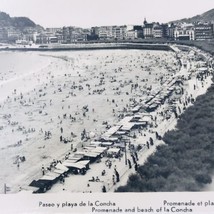 1930&#39;s RPPC Spain San Sebastian La Concha Beach Real Photo Postcard Basque - £7.42 GBP