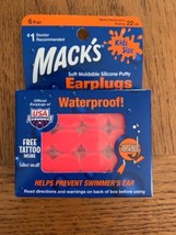 Mack&#39;s Silicone Ear Plugs - Orange 6 count-Brand New-SHIPS N 24 HOURS - £12.29 GBP