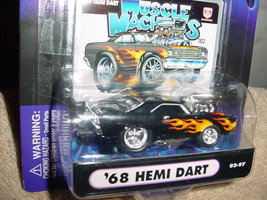 Muscle Machines '68 Hemi Dart 02-97 Black Flamed Mip Free Usa Shipping - £8.85 GBP