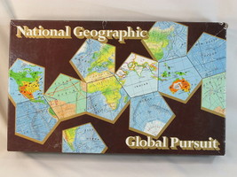 Global Pursuit Board Game 1987 National Geographic USA 100% Complete EUC... - $26.61