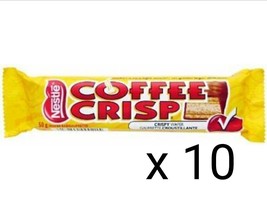 10 x Coffee Crisp Chocolate Candy Bar Nestle Canadian 50g each Free Ship... - £23.59 GBP