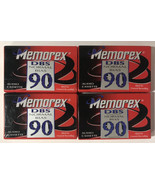 New Lot Of 4 Memorex DBS Normal Bias 90 Minute Blank Cassette Tapes - £6.68 GBP