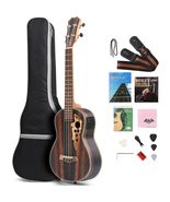 Batking 26&#39;&#39;Left-handBlackwood Tenor Acoustic Electric Ukulele With Trus... - $151.92 CAD