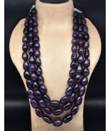 Natural Amethyst Beads Oval 3 L 2405 Ct Purple Big Gemstone Fashion Neck... - $9,840.80 MXN