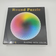 Round Puzzle Blazing with Color 1000 pieces Age 12+.Sealed, new  - £15.81 GBP