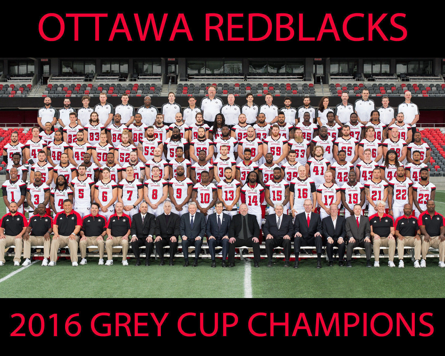 2016 OTTAWA REDBLACKS 8X10 TEAM PHOTO FOOTBALL PICTURE CFL GREY CUP CHAMPS - $4.94