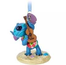 Disney Parks Stitch with Guitar Sketchbook Ornament NWT Lilo &amp; Holiday Christmas - £33.56 GBP