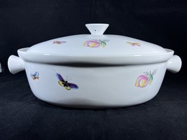 Oval Casserole with Lid Oven to Table Cookware Fruit Design 7243 Andrea by Sadek - £18.37 GBP