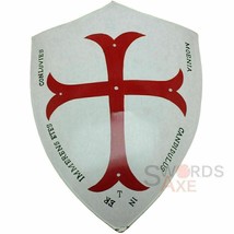 Roman Knights Templar Crusader Medieval Heater Latin Warrior Shield Gift - £134.49 GBP
