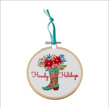 The Pioneer Woman Floral Boot Embroidery Ornament Kit - £17.77 GBP