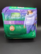 Depend Woman&#39;s Night Defense Underwear 12 Pairs XL Fits Waist 45-64&quot; Dry... - $16.17
