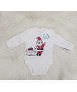 Carter&#39;s Infant Bodysuits White – White Santa Bodysuit – Infant/3Months - £8.78 GBP