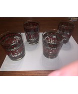 4 Houze SEASON&#39;S GREETINGS Retro Christmas Vintage Rocks Glasses Multipl... - $15.30