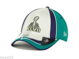 New Era 9Forty New Orleans Super Bowl XLVII Logo Cap Hat Teal Blue White - £11.19 GBP