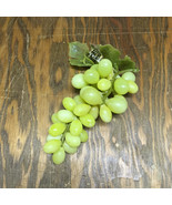 Vintage small bunch faux green grapes with leaves artificial fake grapes  - $27.70 CAD