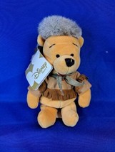 Disney Winnie the Pooh Bean Plush 9 Inch Frontier Hat Clothes Stuffed An... - $14.96