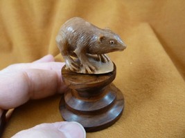 (tb-rat-7) little tan standing Rat Tagua NUT palm figurine Bali carving ... - £38.77 GBP