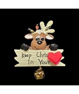 Holiday Reindeer Brooch Pin  KEEP CHRISTMAS IN YOUR HEART - €14,14 EUR