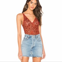 Free People red lace Live It Up bodysuit large new - $27.98