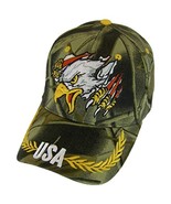 USA Men&#39;s Patriotic Screaming Eagle Adjustable Baseball Cap (Hunting Camo) - $281.41 MXN