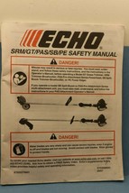 Echo PAS SRM GT SB PE Multi Language Safety Manual X7522270601 X752000041 - $13.69