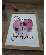 NEW! Beautiful Family Is The Heart Of Our Home Framed Wall Art Decor - $20.30 CAD