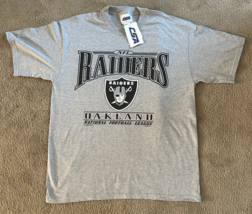 New Vintage Oakland Raiders NFL Football T-shirt Size L  Deadstock - $28.04