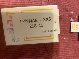 Lularoe Lynnae Long Sleeve Shirt 2x-small 2XS NWT solid textured red - £14.56 GBP