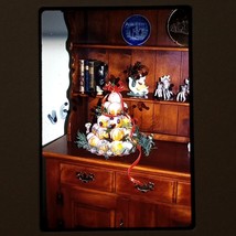 Christmas 1980 Bulb Tree On China Hutch VTG 35mm Found KODACHROME Slide Photo - £7.86 GBP